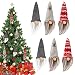 Alphatool Set of 6 Handmade Swedish Tomte- Christmas Elf Gnome Scandinavian Santa Gnome Plush Christmas Tree Hanging Ornament Figurines for Home Holiday Decorations Xmas Gifts