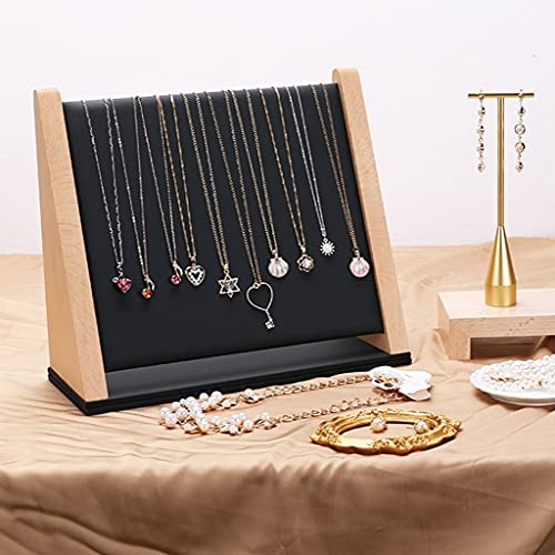 Présentoir de colliers en PU support de rangement vertical de bijoux