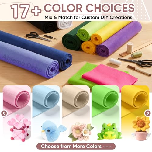 Image of Soft Felt Fabric Sheet 18 inch x 36 inch, 1.6mm Acrylic Craft Felt, Peach | Soft Thick Felt by The Yard, Large Precut Sheet, Nonwoven Fabric for Sewing DIY Crafts, Classroom & Home Decor