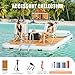 Albott 12x6ft Inflatable Floating Dock with Non-Slip Surface, Inflatable Dock with Ladder & Carry Bag for Lake, Pool, or Beach