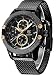 BENYAR Men Watch Fashion Chronograph Analog Quartz 30M Waterproof Business Casual Sport Mesh Band Wrist Watch Clock Timepiece Gift for Father,Son,Friend