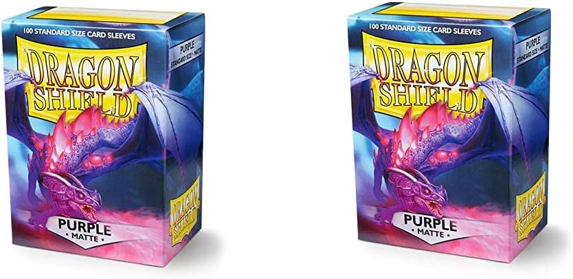 2 Packs Dragon Shield Matte Purple Standard Size 100 ct Card Sleeves Value Bundle! …
