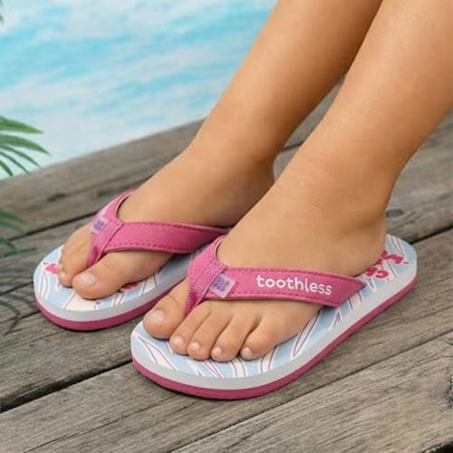 Image of toothless Kids Printed Flip Flop | Soft EVA Sole | Anti-Slip | Comfortable Wear | Lightweight | Durable | Summer Footwear for Boys & Girls | Casual Slippers