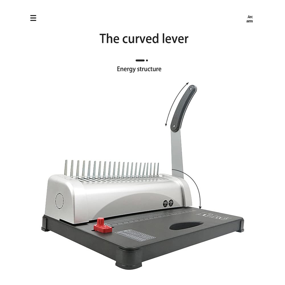 Binding Machine - Raccoglitore a 21 fori, per documenti da ufficio, formato A4, A5, punzonatrice per 450 fogli
