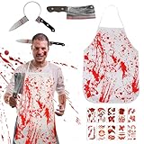 Photo Gallery yisight costume da macellaio per halloween, costume halloween adulti, macellaio con grembiule insanguinato, adesivi per tatuaggi con cicatrici di halloween,per festa di halloween e carnevale Photo Gallery yisight costume da macellaio per halloween, costume halloween adulti, macellaio con grembiule insanguinato, adesivi per tatuaggi con cicatrici di halloween,per festa di halloween e carnevale