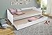 Produktbild HOMELINE Funktionsbett 90x200 Massiv Holz Weiss Ausziehbar Bett Jugendbett 90x200 cm