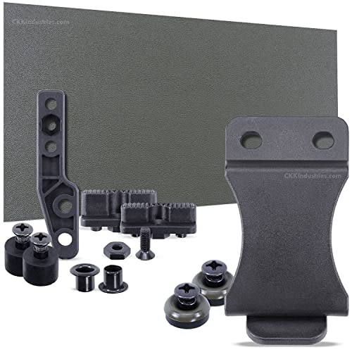 DIY Holster Making Kit - 1-Piece Adjustable Retention Concealment Holster (Light Bearing) - (IWB) - BOLTARON - P1 Texture - (Olive Drab) - FOMI (1.50in) - (w/Olive Drab Finishing Washers)