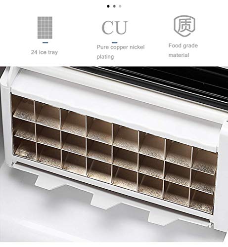 MHGD Eismaschine für Arbeitsplatte, 55 lbs Eis/24 h elektrische Eiswürfelbereiter in 8 Minuten fertig mit Eisschaufel, 2… – Bild 4