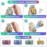 Sikkeby Tracks Cars - Magic Toy Cars Glow in The Dark, samochód wyścigowy z 5 diodami LED, kompatybilny z większością torów
