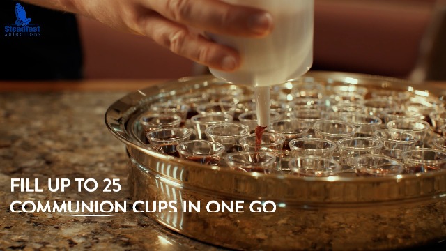 5 Pack Communion Cup Filler No Drip Squeeze Bottle With Side Straw