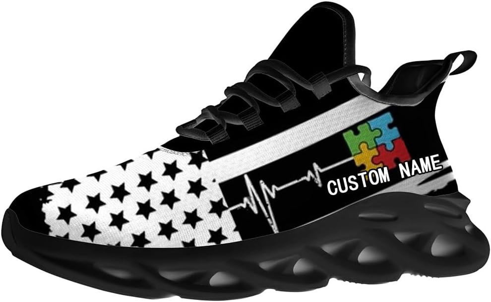 Men Women Autism Sneakers Custom Shoes Add Name Running Shoes Lightweight Walking Tennis Shoes Gifts for Men Women