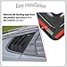 MXkanos Window Louvers, for Kia Optima/K5 2016 2017 2018 2019 2020, Bright Black Side Rear Window Louvers Body Kit Accessories for Cars