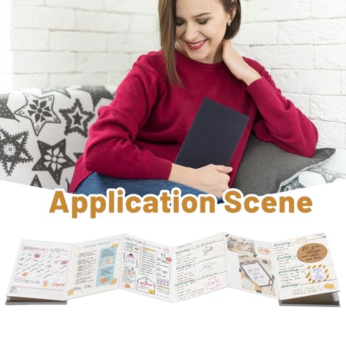 CHGCRAFT 2 Pcs Watercolour Hardback Concertina Blank Accordion-fold Design DIY Notebook Protable Journal Watercolor Sketchbook 6.4 x 4.3 Inch, White