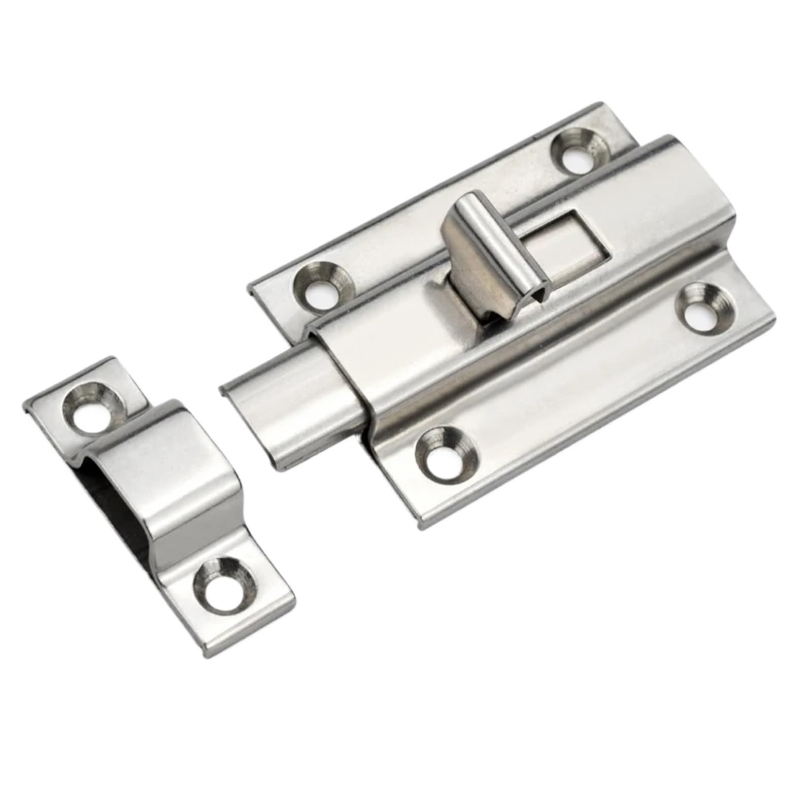 Verrou coulissant en acier inoxydable loquet à deux voies HHMSQ50 pour porte de salle de bain