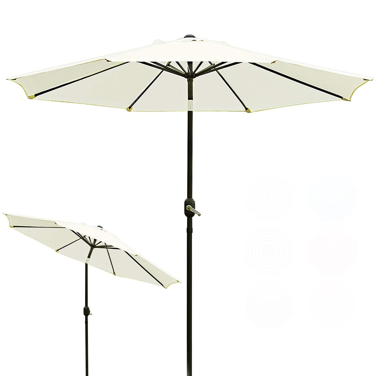 HCZKIUJY 1PCS Outdoor Umbrellas For Patio, Waterproof, Sun Protection, Protection Windproof Outdoor Table Umbrella, For Garden Yard Beach Pool Parasol, Umbrella Round Tilting