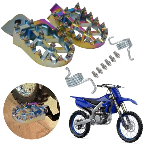 AnXin Dirt Bike Foot Pegs Motorcycle Footpegs CNC for YZ65 18-23 YZ85 02-23 YZ125 97-23 YZ250 98-23 YZ250F WR250F 01-23 YZ450F WR450F 03-23 YZ125X YZ250X/FX/450FX Quenching