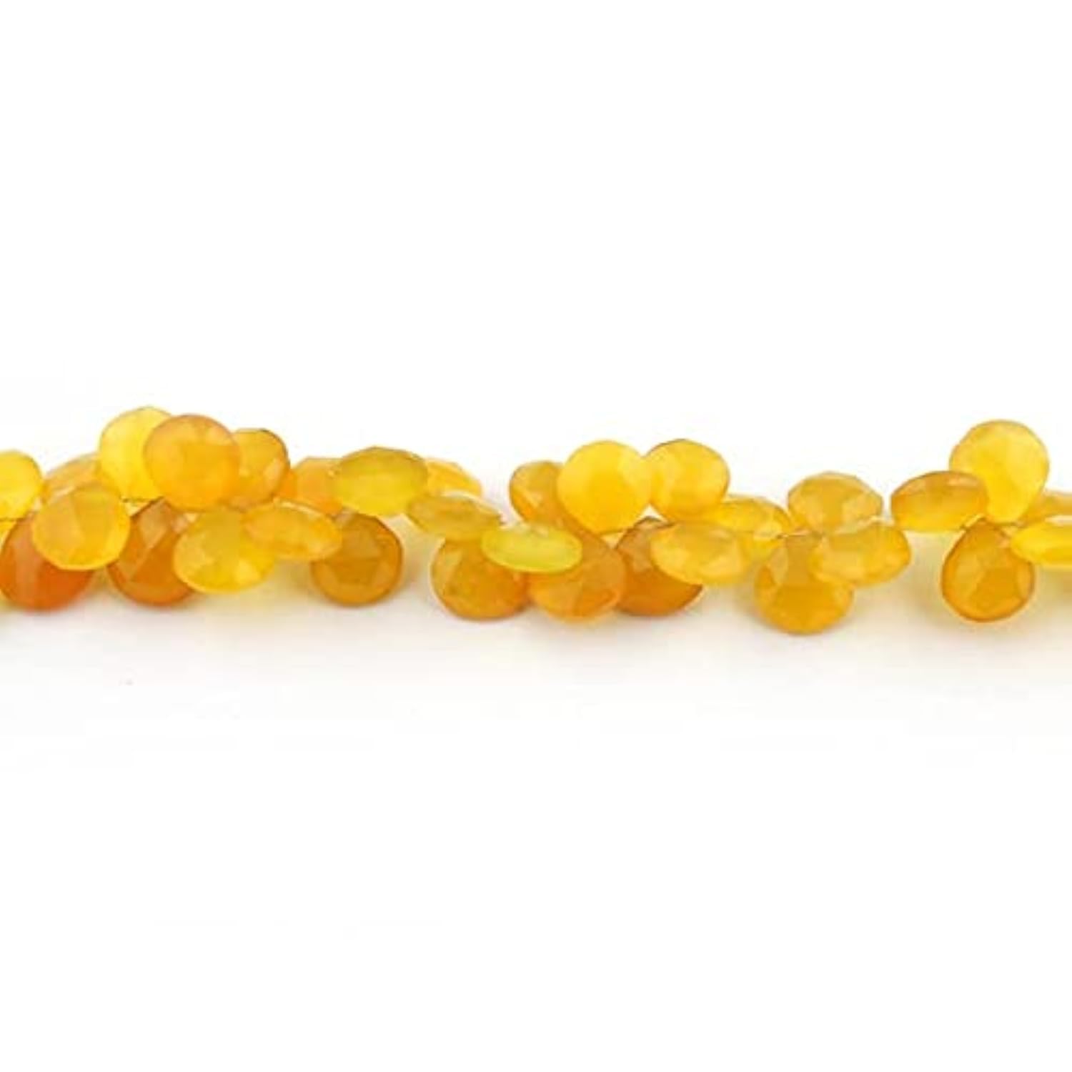 Perles chalcedony jaune cœur 13mm idéales pour colliers et pendentifs faits main