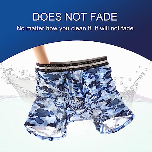 Bamboo Cool Fsc&Ecobamboo Men's Underwear Boxer Briefs Camouflage Bamboo Viscose Boxers Underwears Open Fly Pouch (4 Pack)… #TOP3
