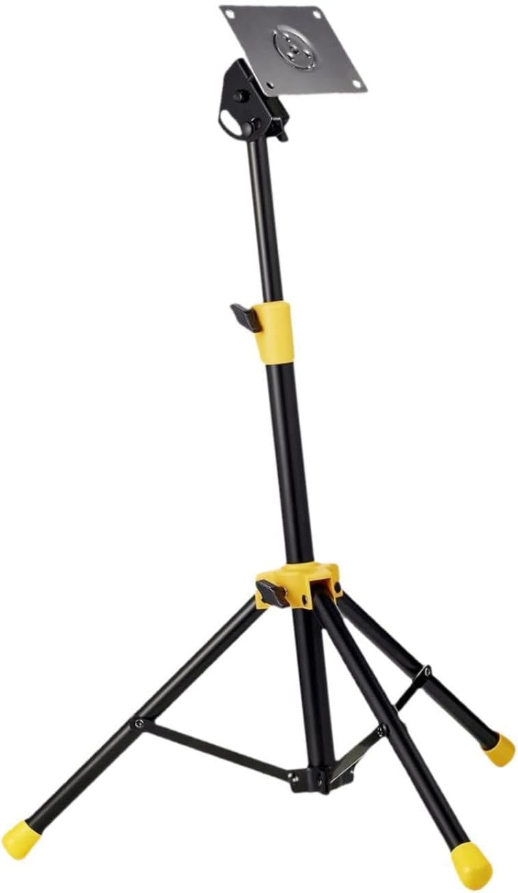 Generic Electronic Mounting Stand with Plate Mount Holder Metal Compact Multi Pads Electronic Drum Module Height Adjustable, Black Yellow