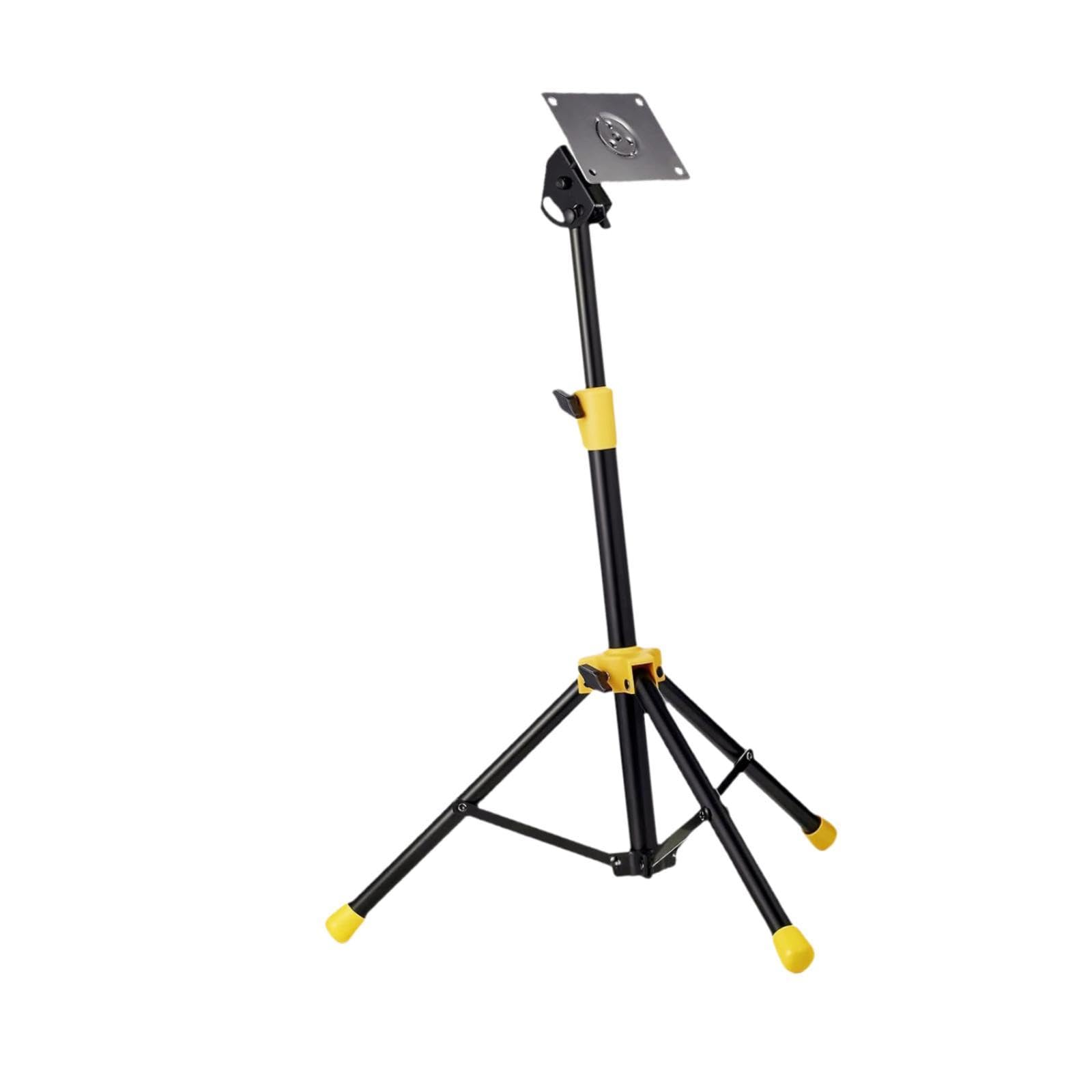 Soporte de Montaje Robusto Y Resistente con Placa Metálica para Instrumentos de Percusión Electrónica Y Pads de Altura Ajustable de 52 Cm a, Amarillo Negro