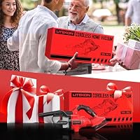 LDHTHOPI Akku Staubsauger für Makita 18V,20000 Pa Starke Saugleistung,1,28 kg Leichter Staubsauger mit HEPA-Filter,Handstaubsauger mit LED-Licht Für Teppich,Hartboden,Möbel,Auto (Ohne Akku) Rot – Ansicht 6