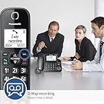 Panasonic Corded/Cordless Phone with Advanced Call Block, 2-Way Recording and Digital Answering Machine, 2 Handsets Expandable up to 6 Cordless Handsets - KX-TGF852B (Black) - Image 4