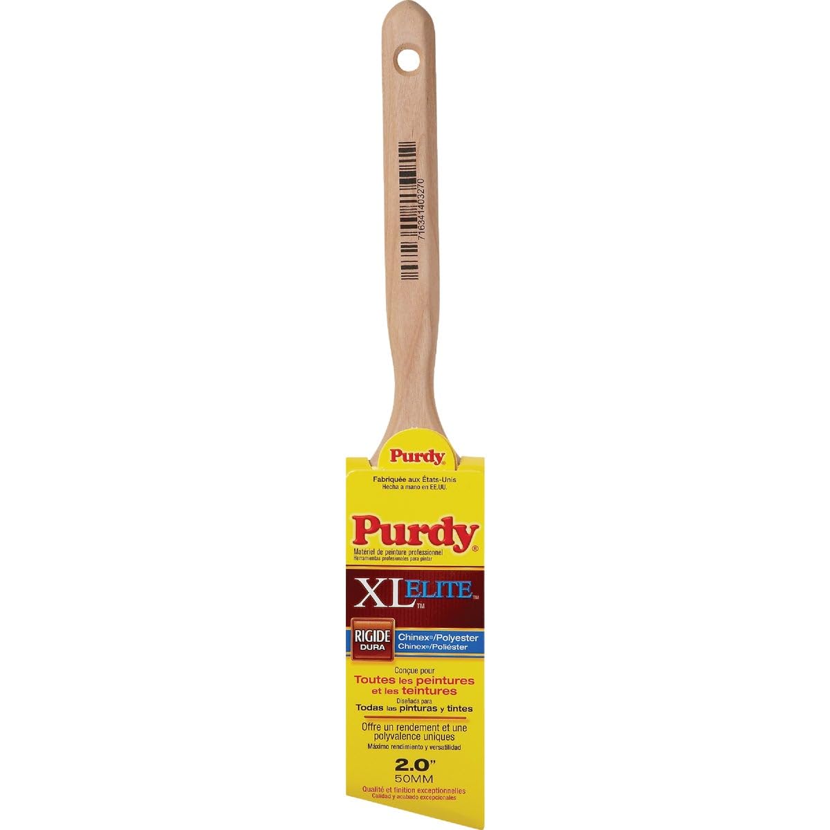 Purdy 144152520 XL Elite Glide Chinex/Polyester Brush Angle Sash, Madera, 2 pulgadas