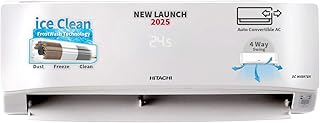 Hitachi 1 Ton Class 5 Star Xpandable+ Inverter Split AC (100% Copper, 4-Way Swing, ice Clean, Dust Filter, 5400STXL RAS.G512PCBIBT, White)
