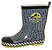 Jurassic World Bottes en caoutchouc en caoutchouc pour enfants, motif dinosaure, chaussures de pluie, Noir , 28 EU