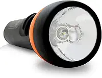 Lanterna ABS com 1 LED Grande – Alta Potência, Durável, Alimentação por Pilhas, Cor Preta com Luz Branca