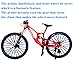1:8 Scale Mountain Bike Toy DS Die-Cast Mini Finger Bicycle Model Desktop Decoration DH Alloy Bike Action Figurine Toy for Cake Topper Crafts (Red)