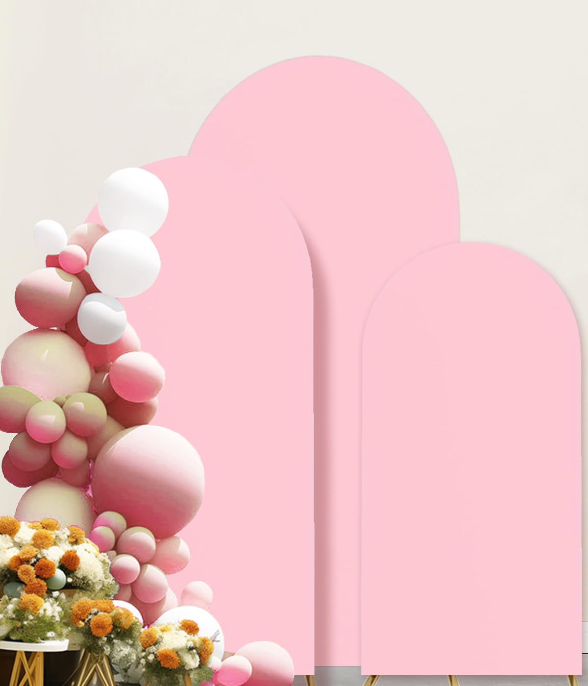 6ft 6.6 ft 7.2 ft Pink Arch Backdrop Cover Set of 3 Spandex Arch Covers Fitted Wedding Chiara Backdrop Stand Covers for Party Birthday Engagement
