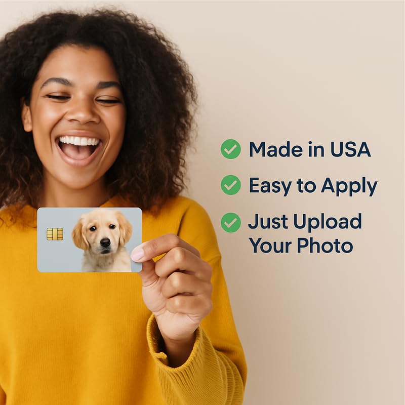 Custom Durable Credit Card Skin with Debit Card Skin – Waterproof Bank Wrap – Removable Personalized Image Credit Cards Sticker3