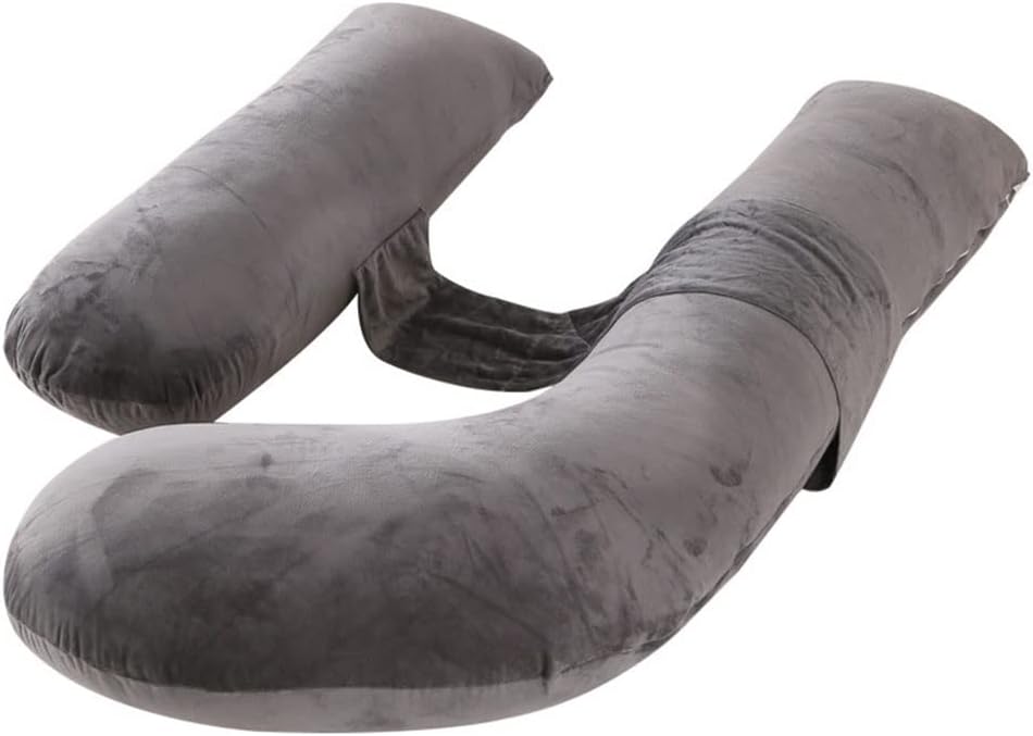 Pregnancy Pillow H-Shaped Crystal Velvet Maternity Pillow Detachable Side Sleeper Body Pillow Nursing Pillow. Support for The Pregnant Woman's Body (Color : A1, Size : 115x55cm)