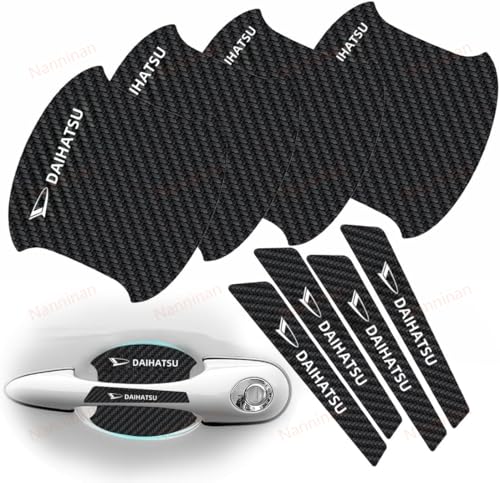 ダイハツトヨタ ドアハンドルプロテクター ダイハツ ハイゼット ロッキーアトレー タフト キャンパス ウェイク 全シリーズ対応 適用 カーボンファイバー 車のドアハンドルの傷保護フィルム 反射 サイドステッカー 車ドアガードステッカー サイドドアガード 傷