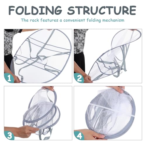 TOPPERFUN Atmungsaktives Trockennetz trocknendes Netz Kleiderständer zum Aufhängen von Kleidung hängender Maschentrockner Wäscheständer für den Innenbereich Wäscheständer aus Mesh Stoff
