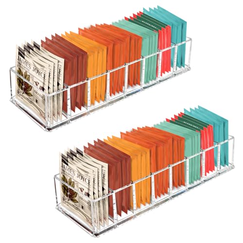 Tasybox Tea Bag Organizer Tea Holder Tea Organizers and Storage 2 Pack