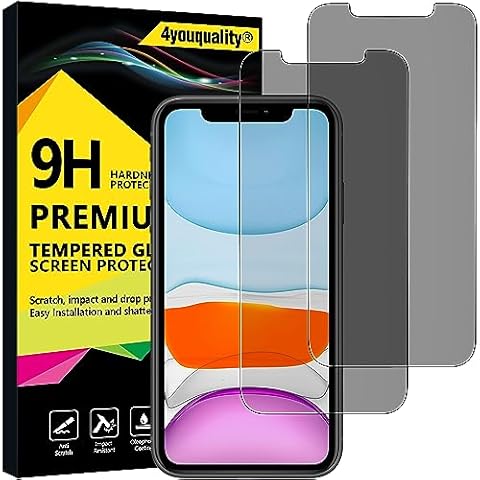 4youquality Anti-Spy Screen Protector for iPhone 11/XR Cover