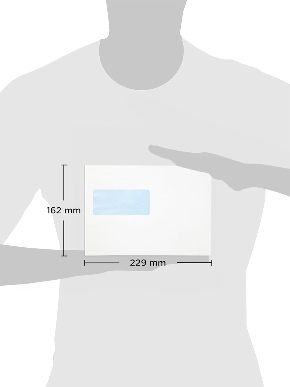 Blake Purely Everyday C5 229 x 162 mm 100 GSM Pocket Self Seal Window Envelopes (16084) White - Pack of 500