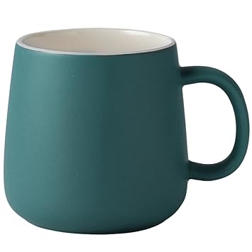 Nestasia Matte Finish Cup | Elegant Ceramic Tea Cup for Perfect Tea Moments | Ideal Coffee Mug | Perfect for Gifting | 350ml, Green