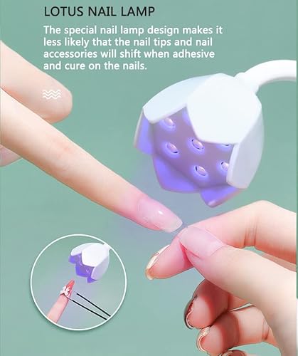 Bovmics Lâmpada de cura de unhas LED UV sem frio, recarregável de 21 W, luz UV sem mãos, secador de