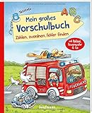  Mein großes Vorschulbuch – Zählen, zuordnen, Fehler finden: mit Polizei, Feuerwehr & Co. (Übungen für Kindergarten und Vorschule: Übungsbuch mit Übungsmaterial)