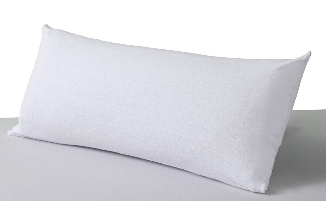 Savel - Funda de Almohada Impermeable con Cremallera | 40 x 70 cm | Protector de Almohada con Tejido de Rizo 100% Algodónn Transpirable Barrera PU Resistente al Agua y Antiácaros
