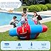 8.4 FT Inflatable Dome Rocker Bouncer, 100'' Giant Kids Rock & Roll Teeter Totter Seesaw & Climbing Bridge with 6 Handles, Blow Up Outdoor Toys, Max Weight 680Lbs, Inflatable Bouncer Up to 4 Kids
