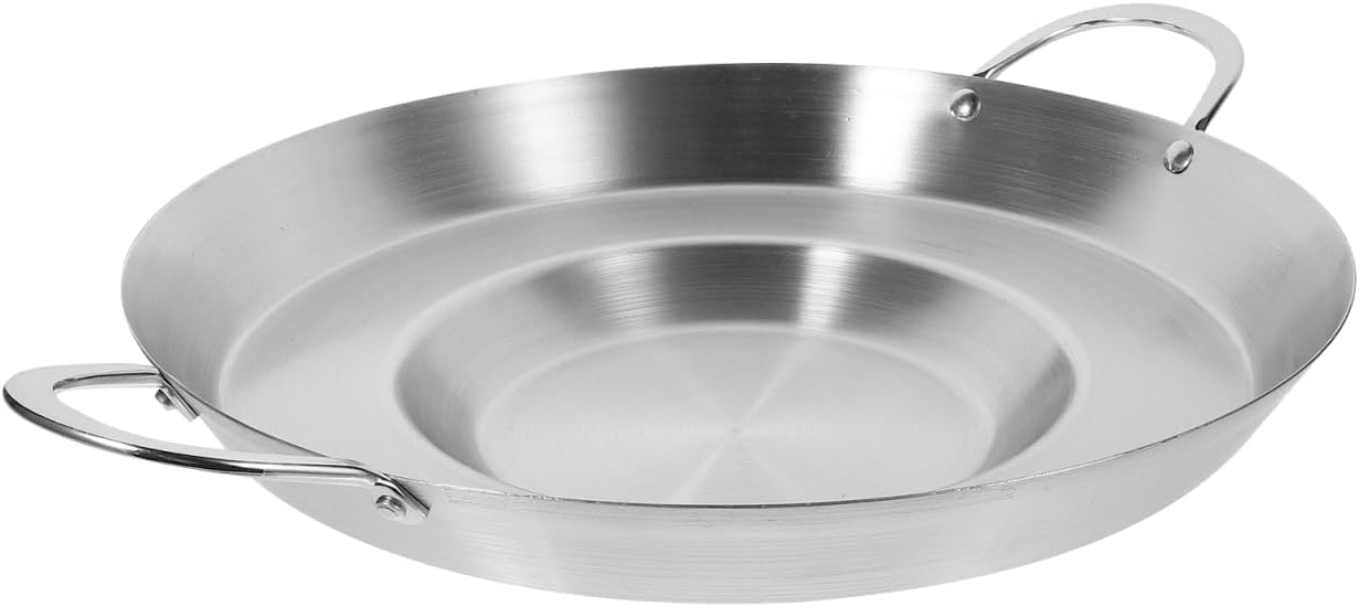 Stainless Steel Comal Frying Bowl Cookware: 15 Inch Round Comal Pan