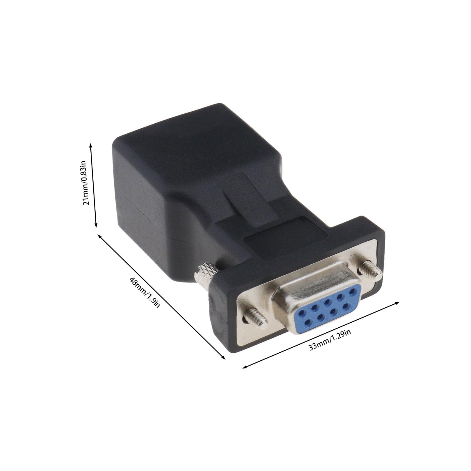 Lot De 2 Adaptateurs Ethernet RS232 DB9 Vers RJ45 - DB9-F/RJ45-F Et DB9-M/RJ45-F