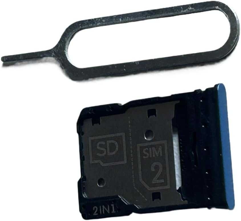 Dual SIM Card Tray Holder Slot+pin Compatible with Motorola Edge 60/Edge 60s/Edge 60 Fusion 5G Parts Blue