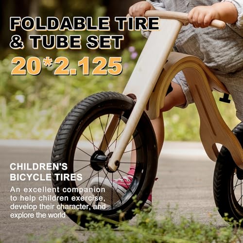 2-Pack 16/20 Kids Bike Tire, 16×1.95/20×2.125 inch BMX