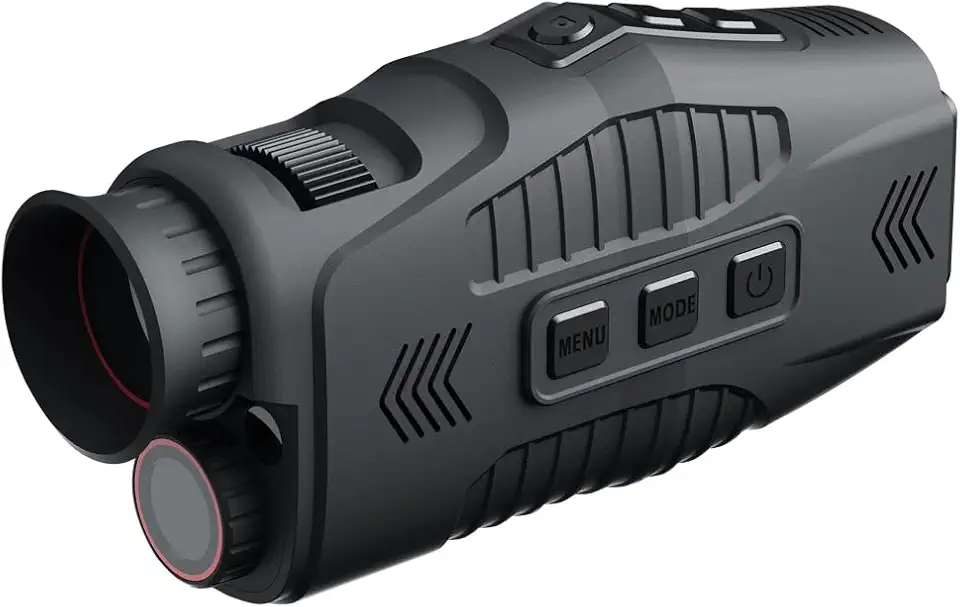 Dispositivo monocular portátil 1080p de visão noturna, uso diurno e noturno, foto e vídeo, zoom digital de 5x, distância total de visualização escura de 300 m para viagens de caça ao ar livre