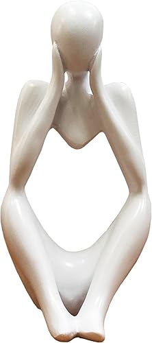 Miniatura 9 de Lgmamob Thinker - Estatua decorativa de resina dorada, pequeña escultura decorativa para escritorio, dormitorio, hogar, sala de estar, figuras